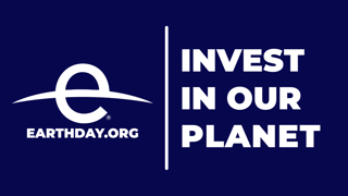 Invest In Our Planet Logo Blue Background